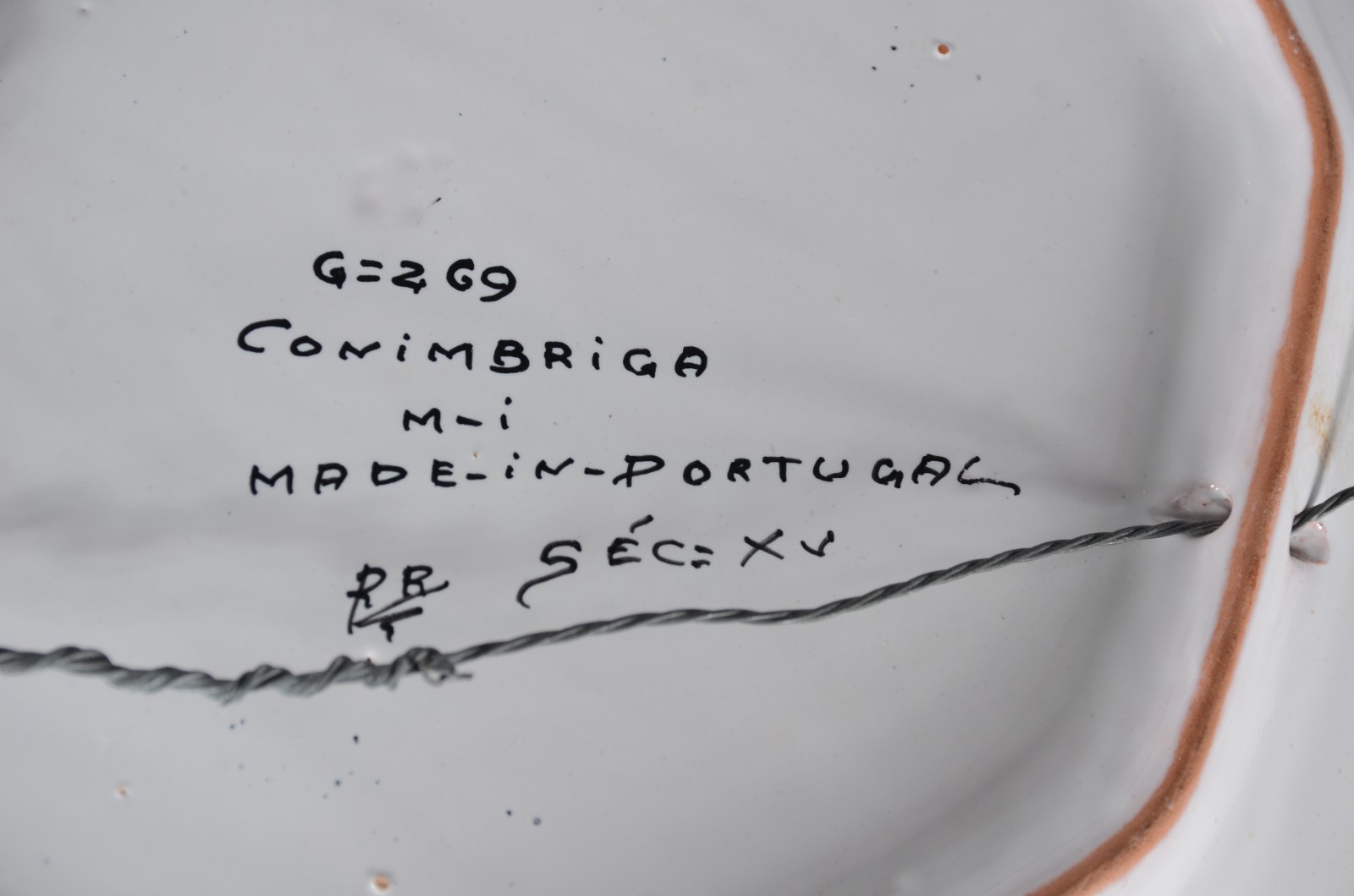 Grande prato de cerâmica portuguesa Conimbriga feitio oitavado... - foto 4 de 4