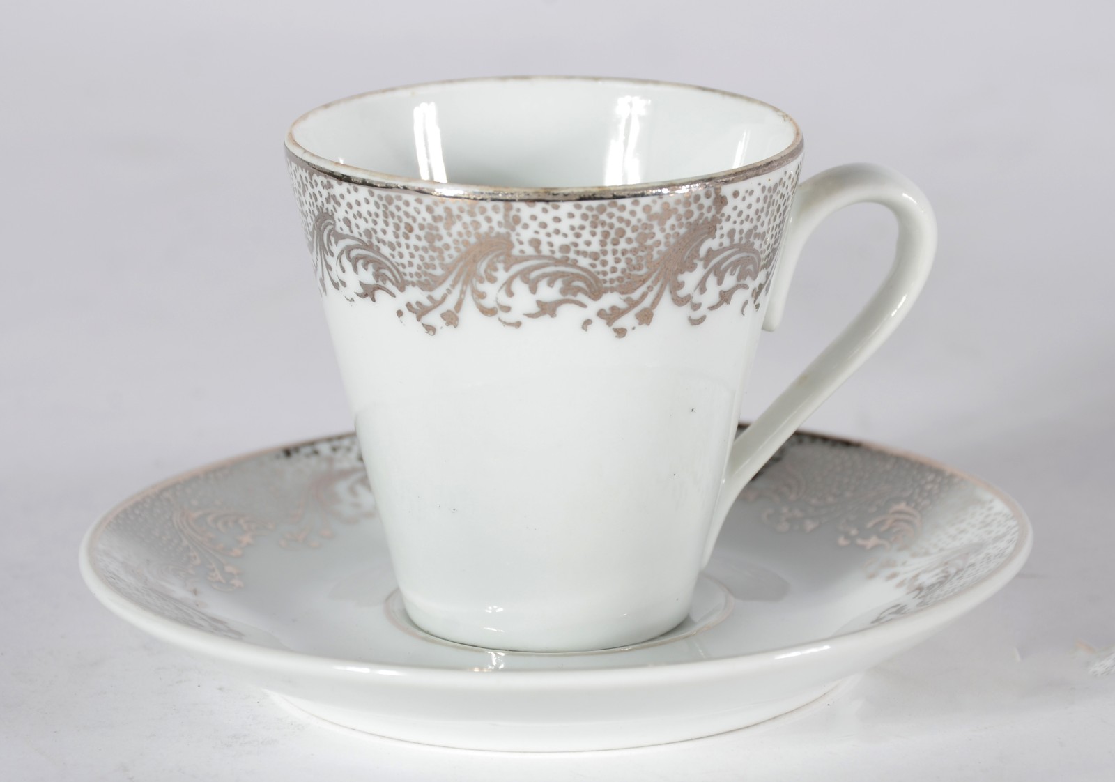 Serviço de chá e café de porcelana Real branca com guirlandas... - foto 5 de 6