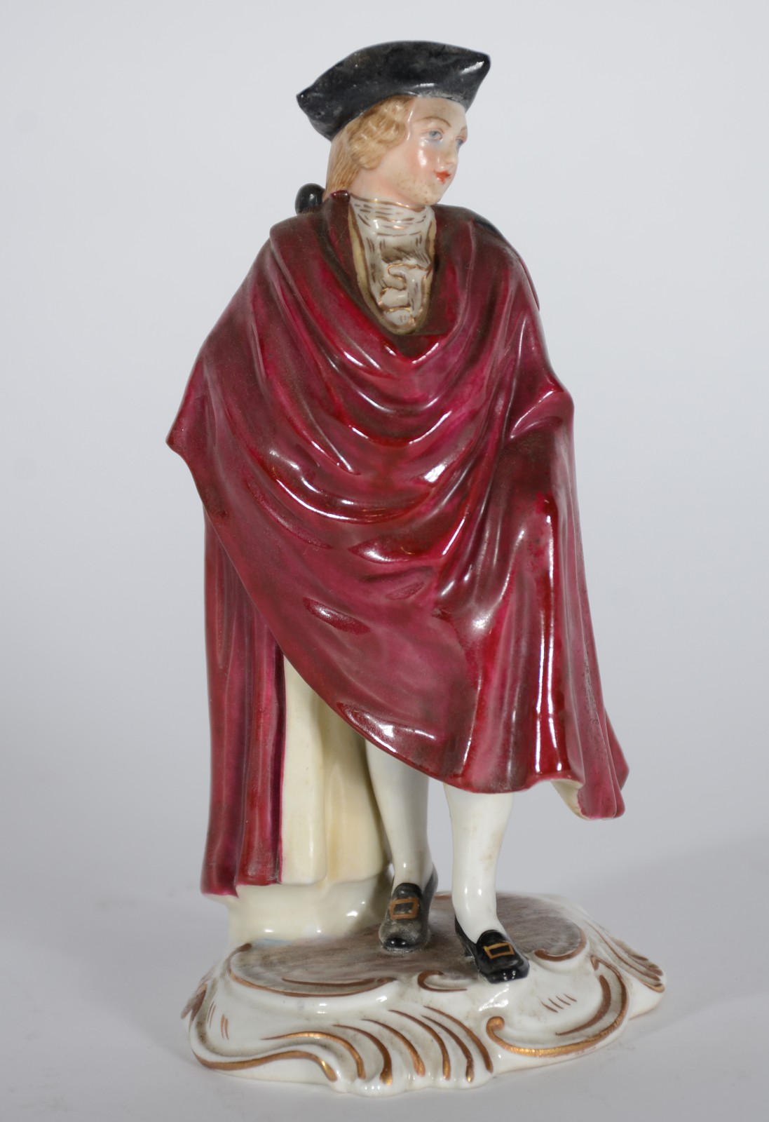 Escultura de porcelana italiana policromada representando figura de... - foto 1 de 7