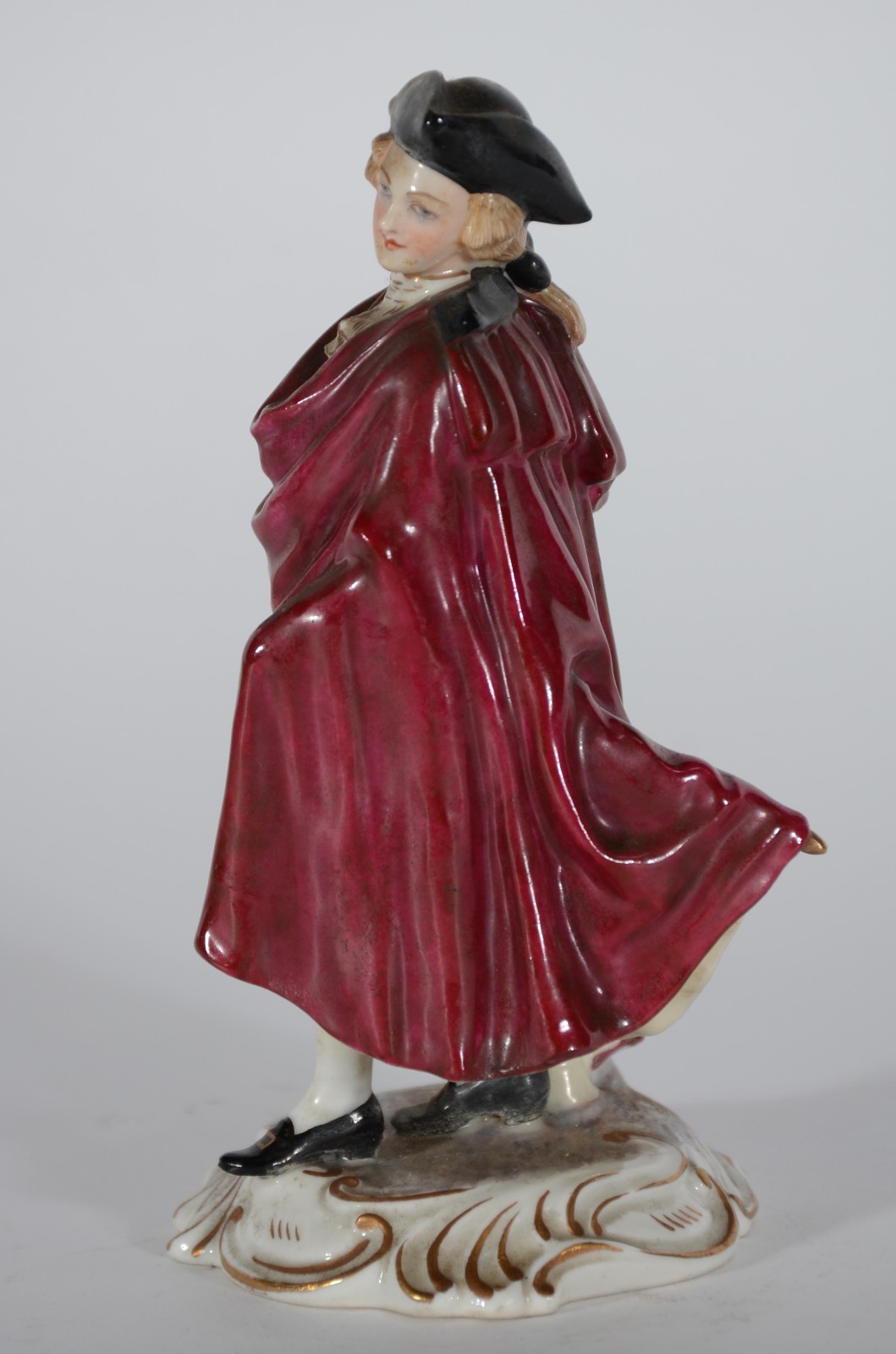Escultura de porcelana italiana policromada representando figura de... - foto 4 de 7