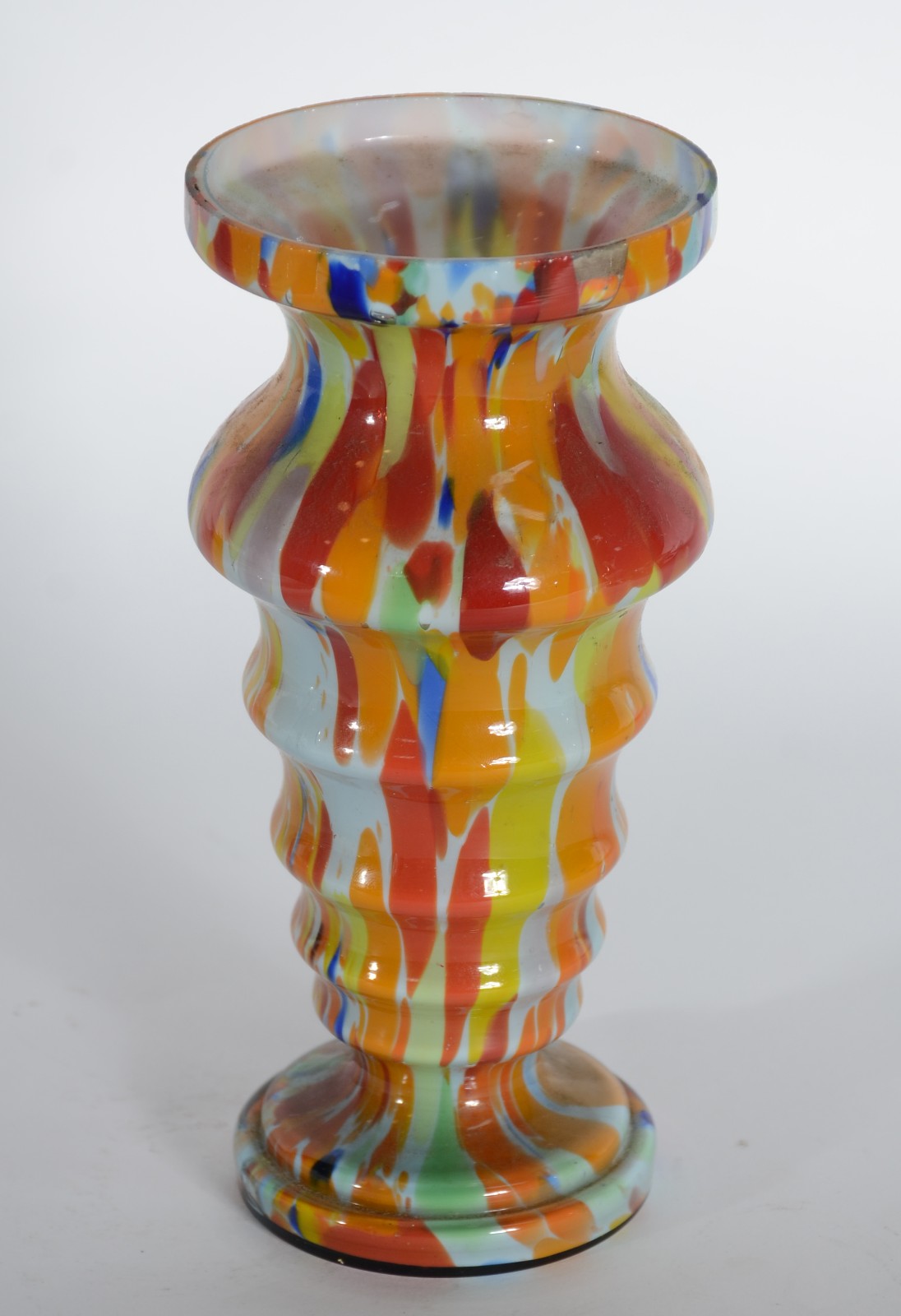 Vaso de vidro tcheco mesclado "Kralik glass". - foto 2 de 3