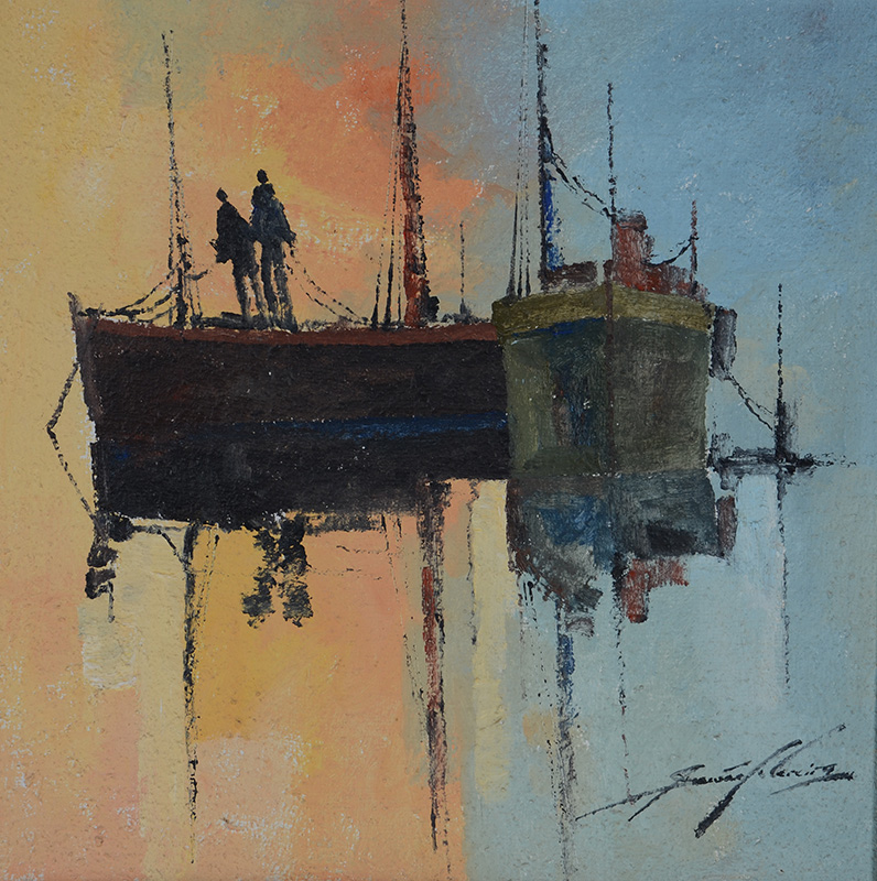 SANSÃO PEREIRA (1926 - 2014) - Marinha - ost - 50 x 50 - foto 2 de 3