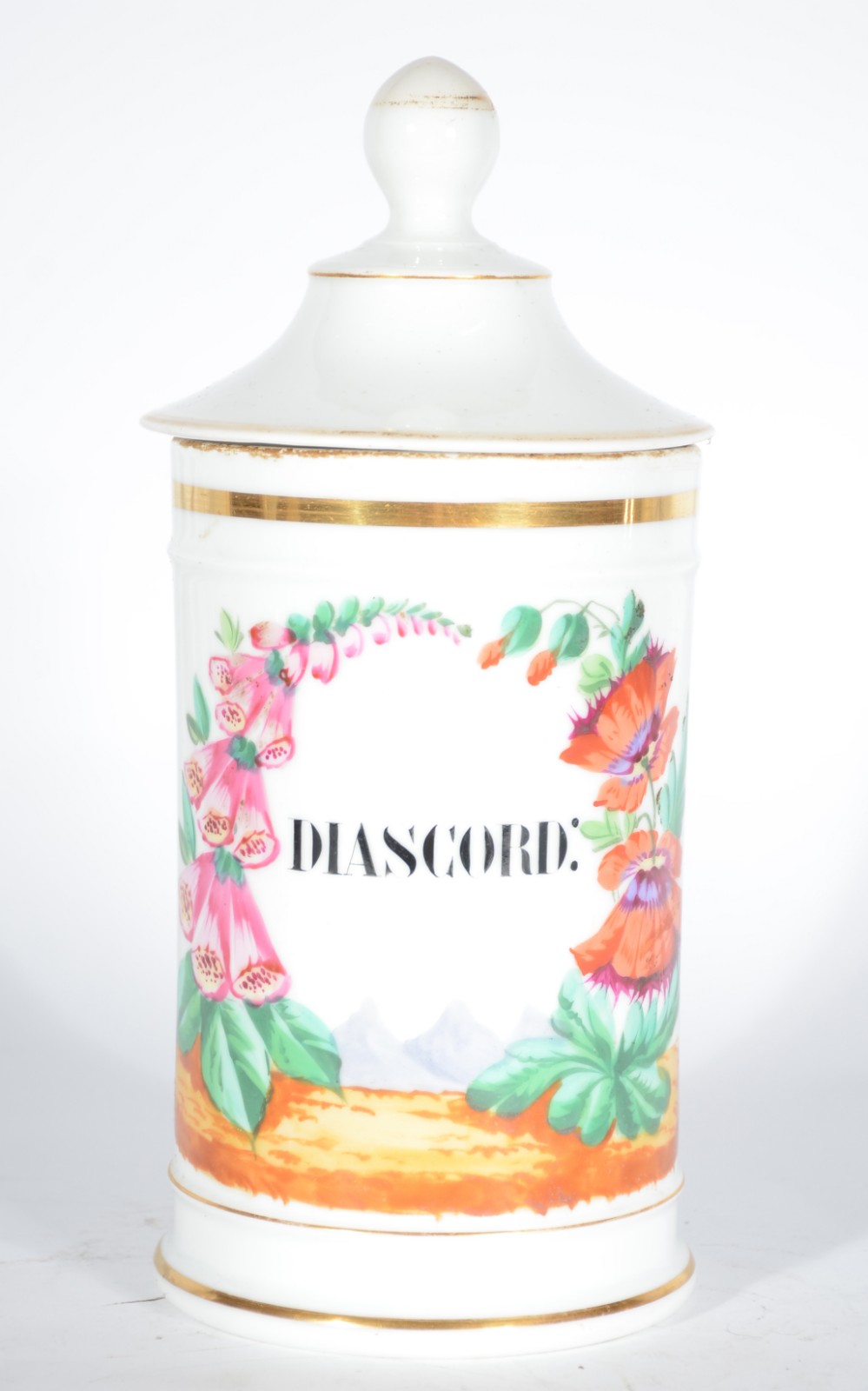Pote de farmácia de porcelana francesa, inscrição "Diascord:"... - foto 2 de 5