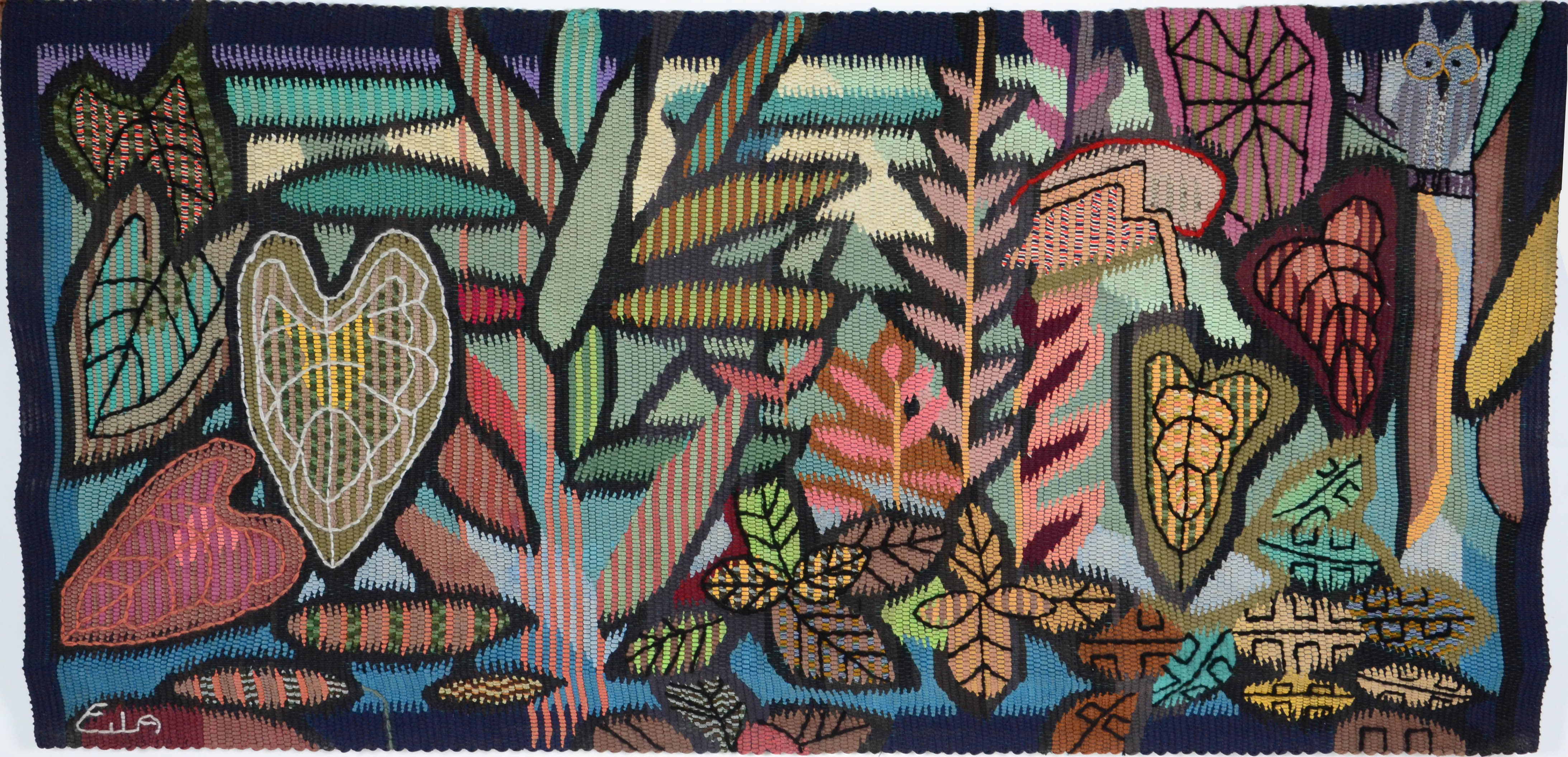 Eila Ampula (1916-2008), Vegetação e coruja - foto 1 de 3