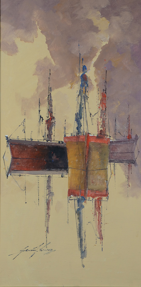 SANSÃO PEREIRA (1926 - 2014) - Marinha - ost - 100 x 50 - foto 2 de 4
