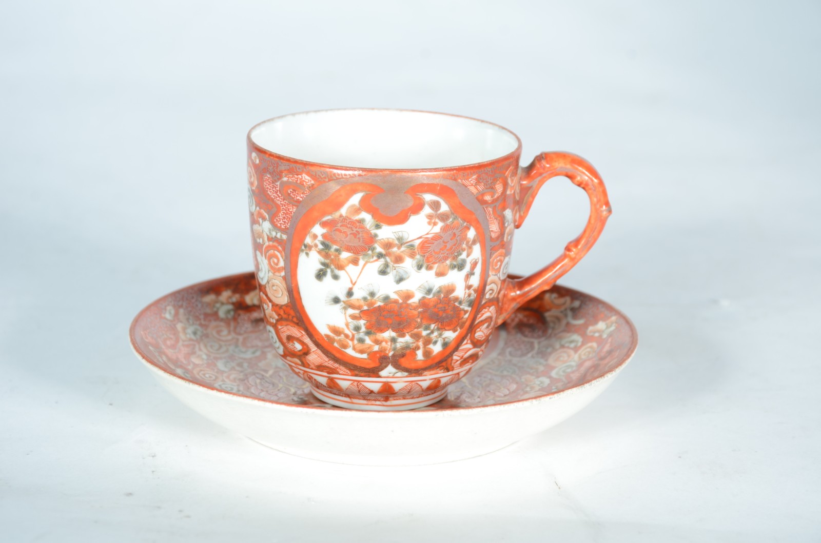 Serviço de chá de porcelana oriental decorado com pássaros e flores... - foto 3 de 7