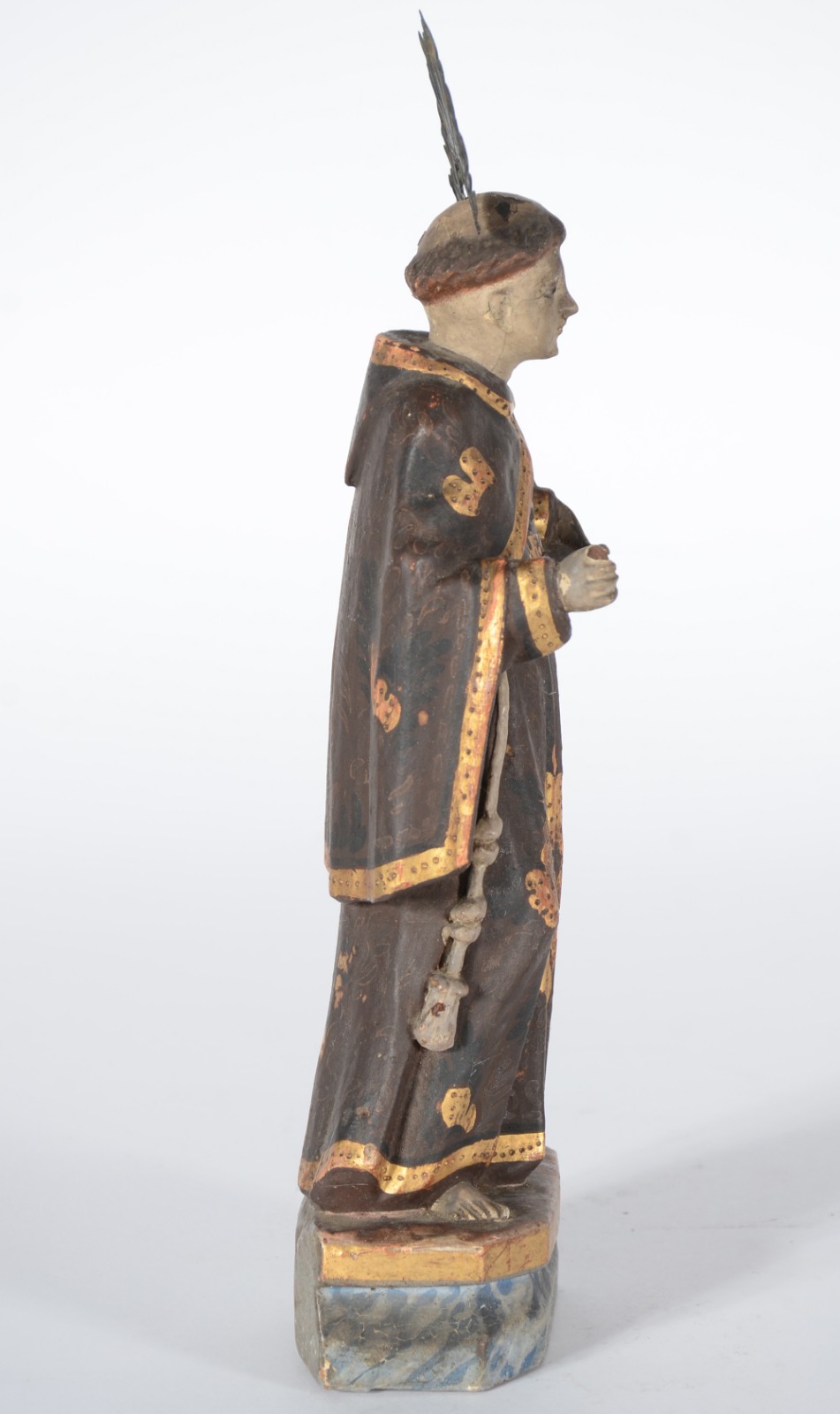 Santo Antonio - Imagem de madeira policromada com resplendor de... - foto 5 de 8