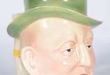 Beswick, Title Deeds - Jarra de faiança inglesa Beswick na forma de figura com cartola em policromia.