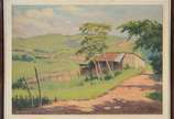 Guttmann Bicho (1888-1955), Paisagem rural - Óleo sobre tela.