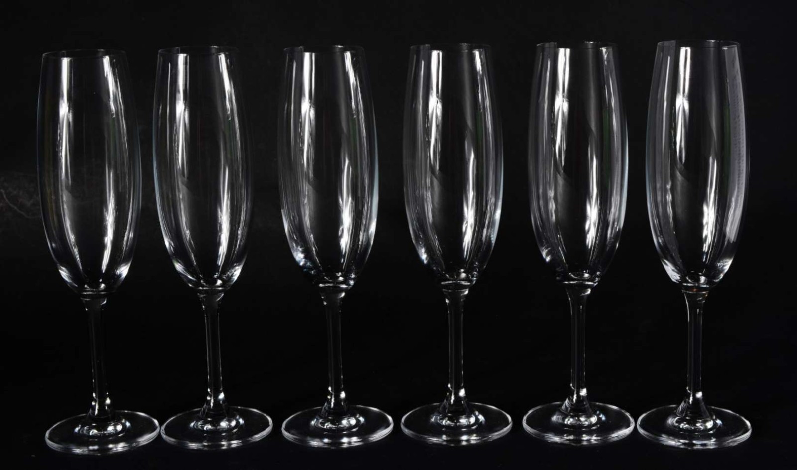 Seis flutes de cristal para champagne, 210 ml. - foto 1 de 2