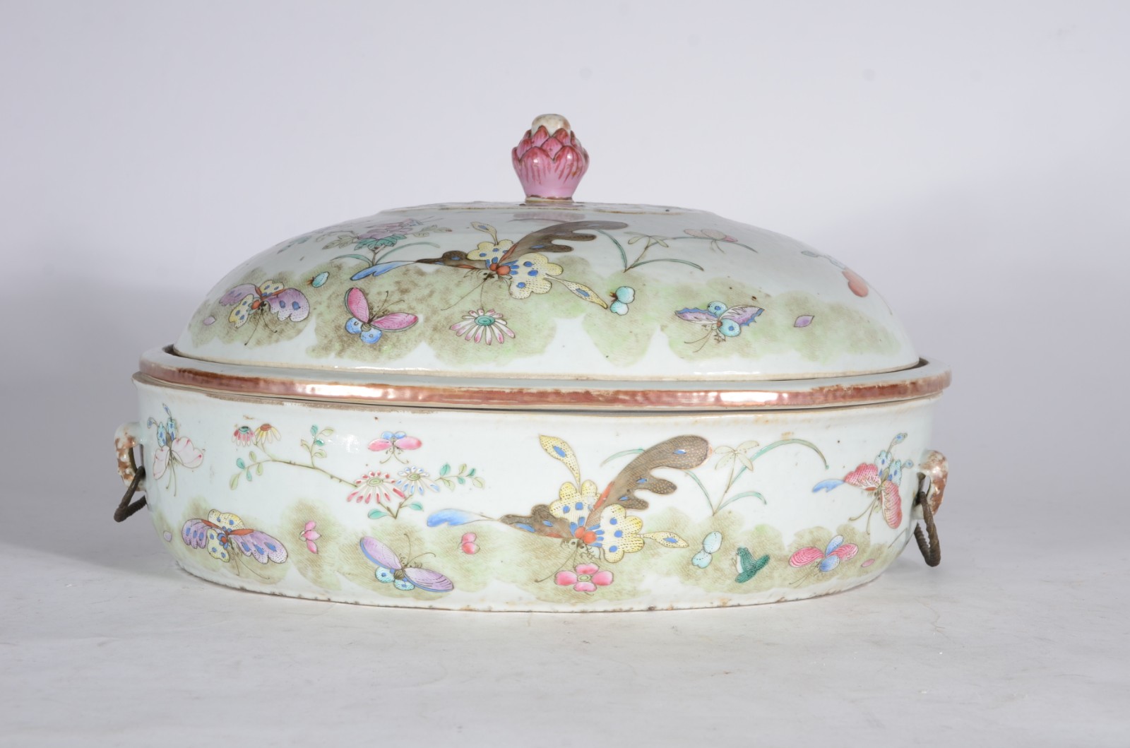 Original caçarola com banho maria, em porcelana chinesa de formato... - foto 1 de 9