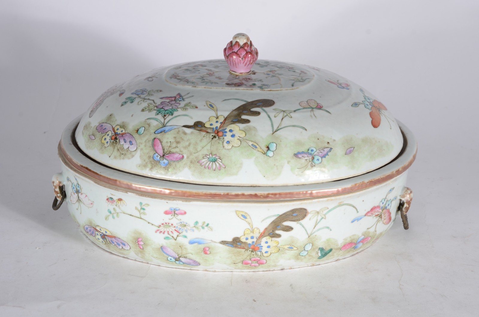 Original caçarola com banho maria, em porcelana chinesa de formato... - foto 2 de 9