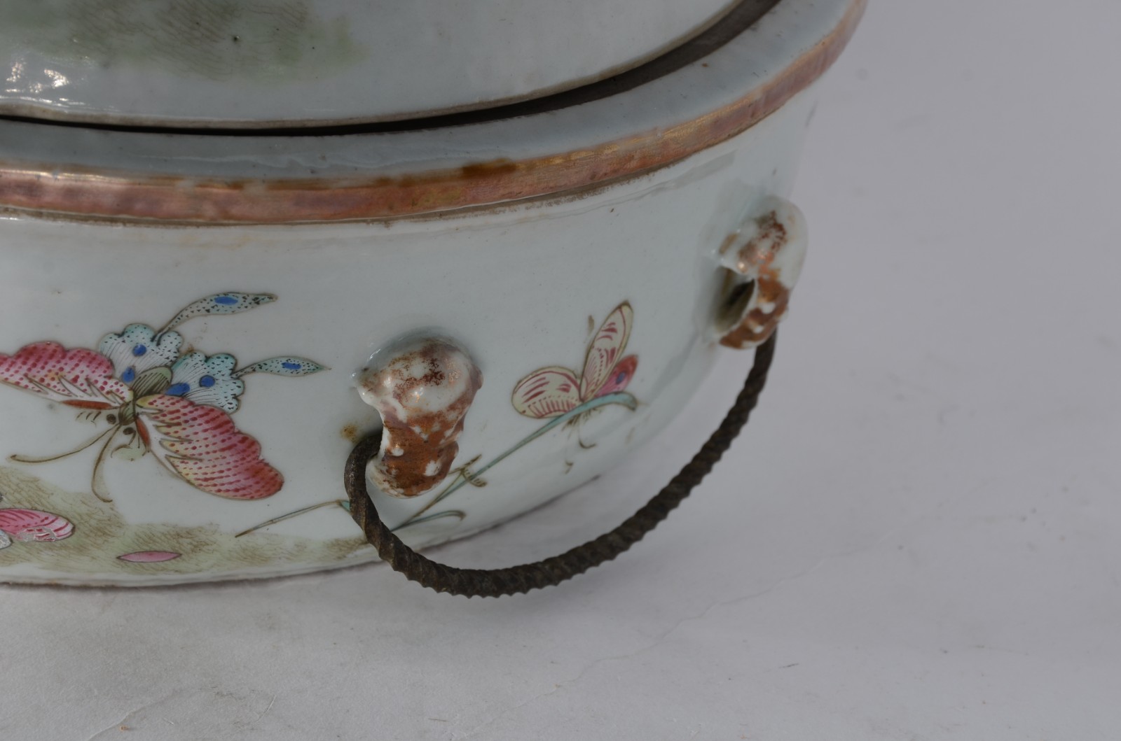 Original caçarola com banho maria, em porcelana chinesa de formato... - foto 4 de 9