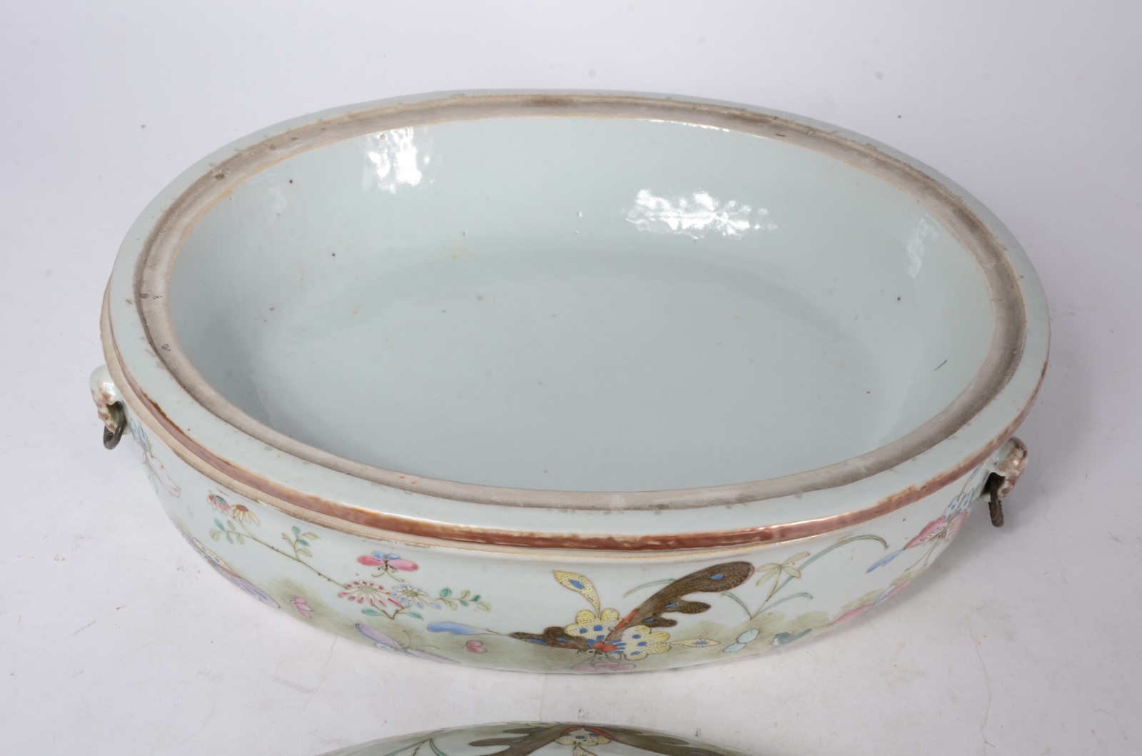 Original caçarola com banho maria, em porcelana chinesa de formato... - foto 5 de 9