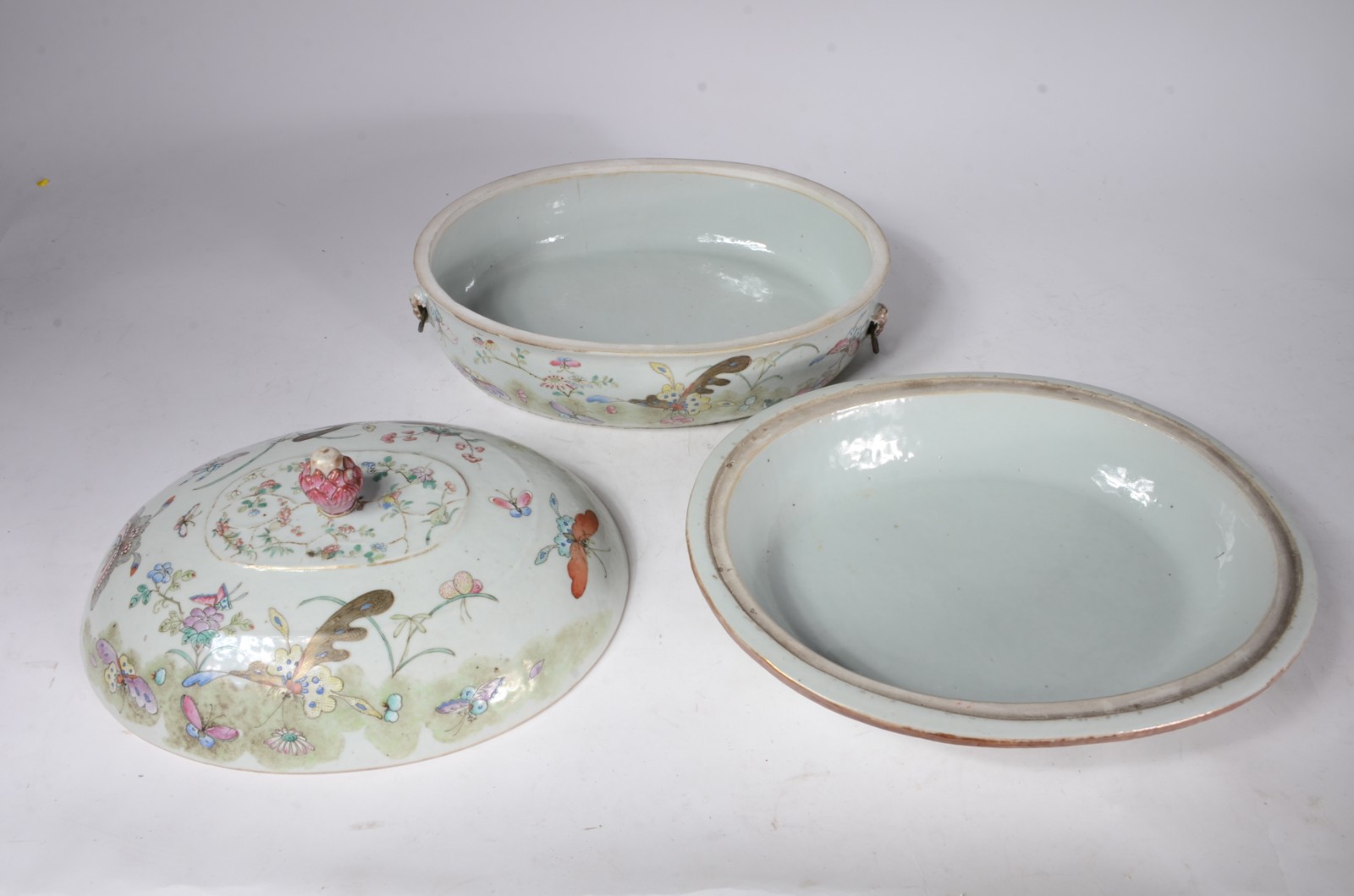 Original caçarola com banho maria, em porcelana chinesa de formato... - foto 6 de 9