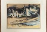 Frank Schaeffer (1917-2008), Paraty - Têmpera e pastel sobre cartão. Datado 1968.