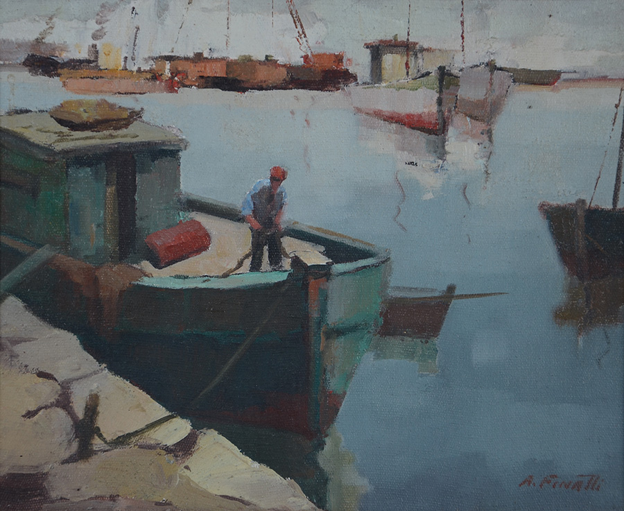 A. FINATTI (1923 - 2008) - Marinha - ost - 22 x 27 - foto 2 de 4