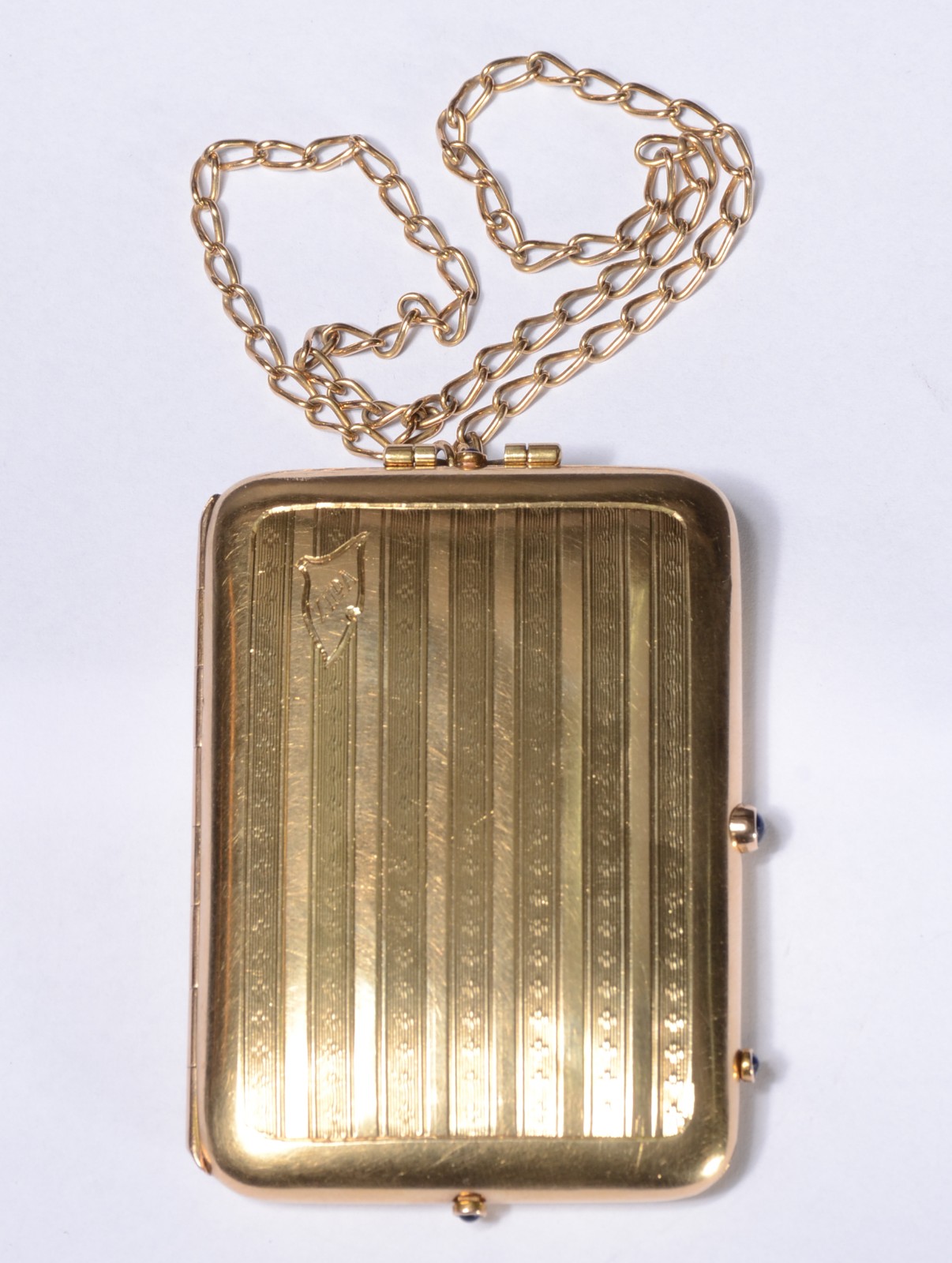 Elegante bolsa "menudiere" do tipo trousse de ouro 18 k., com... - foto 1 de 11