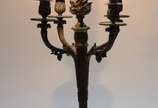 Candelabro para 4 luzes de bronze adaptado para... - Candelabro para 4 luzes de bronze adaptado para luminária.