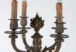 Candelabro para 4 luzes de bronze adaptado para... - Candelabro para 4 luzes de bronze adaptado para luminária.