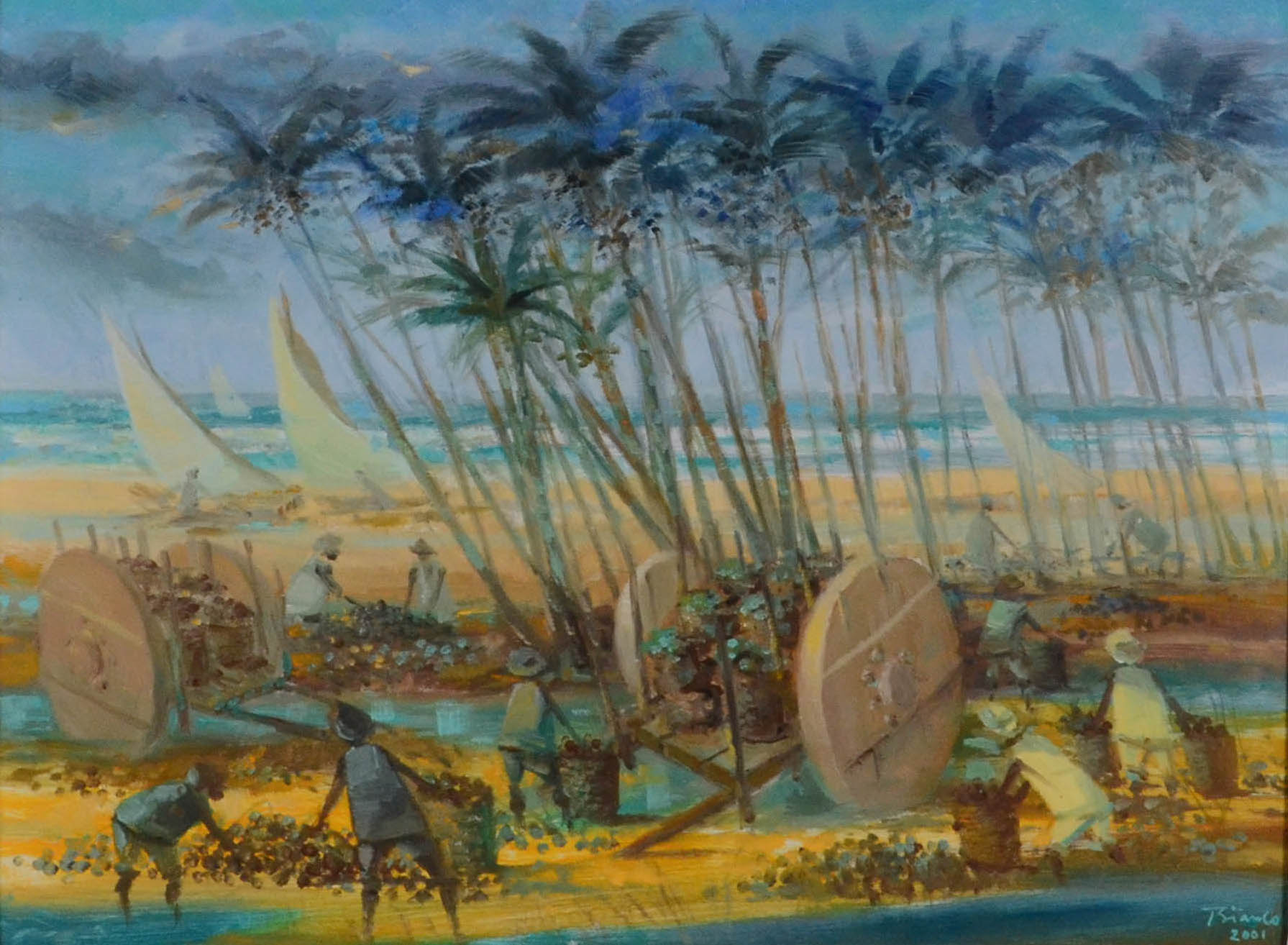 Enrico Bianco (1918-2013), Jangadas e coqueiros - foto 2 de 4
