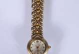 Citizen (1930),  - Relógio de pulso feminino, marca Citizen, pulseira e caixa em aço dourado., quartz. Funcionando.