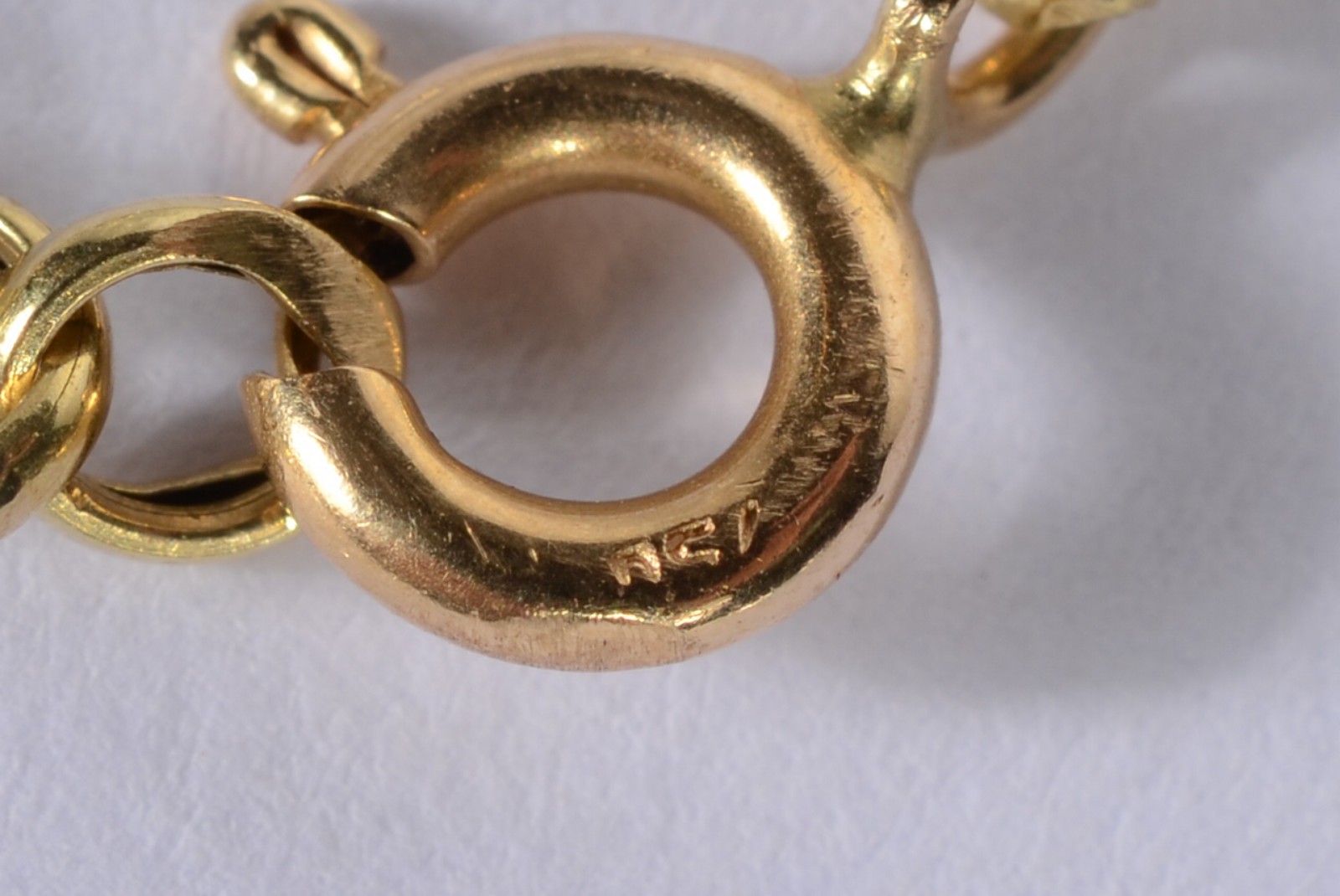 Pulseira com elos portugueses de ouro 18 k., contraste 750 mls. (Por... - foto 2 de 4