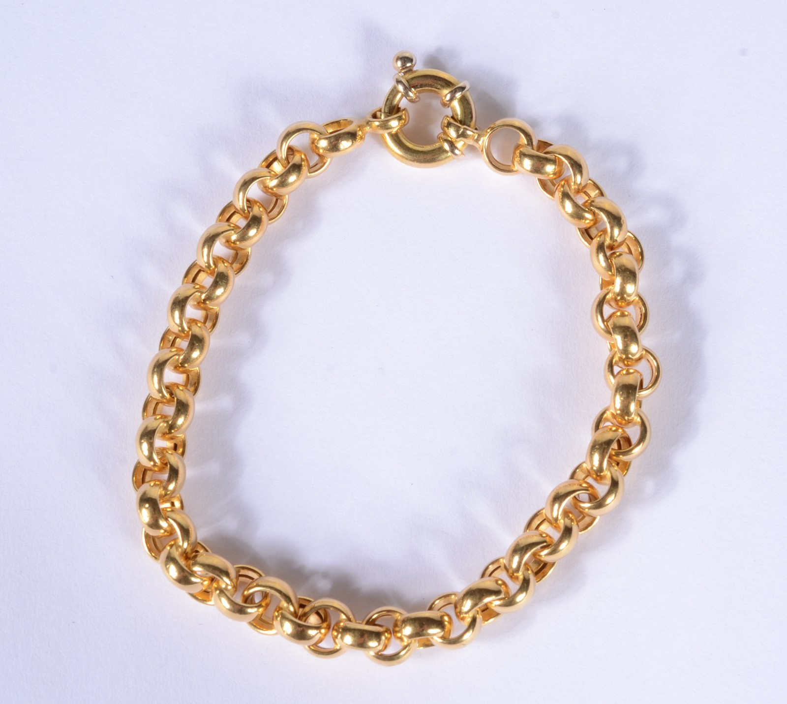 Pulseira de elos portugueses de ouro 18 k., contraste 750 mls, fecho... - foto 1 de 3