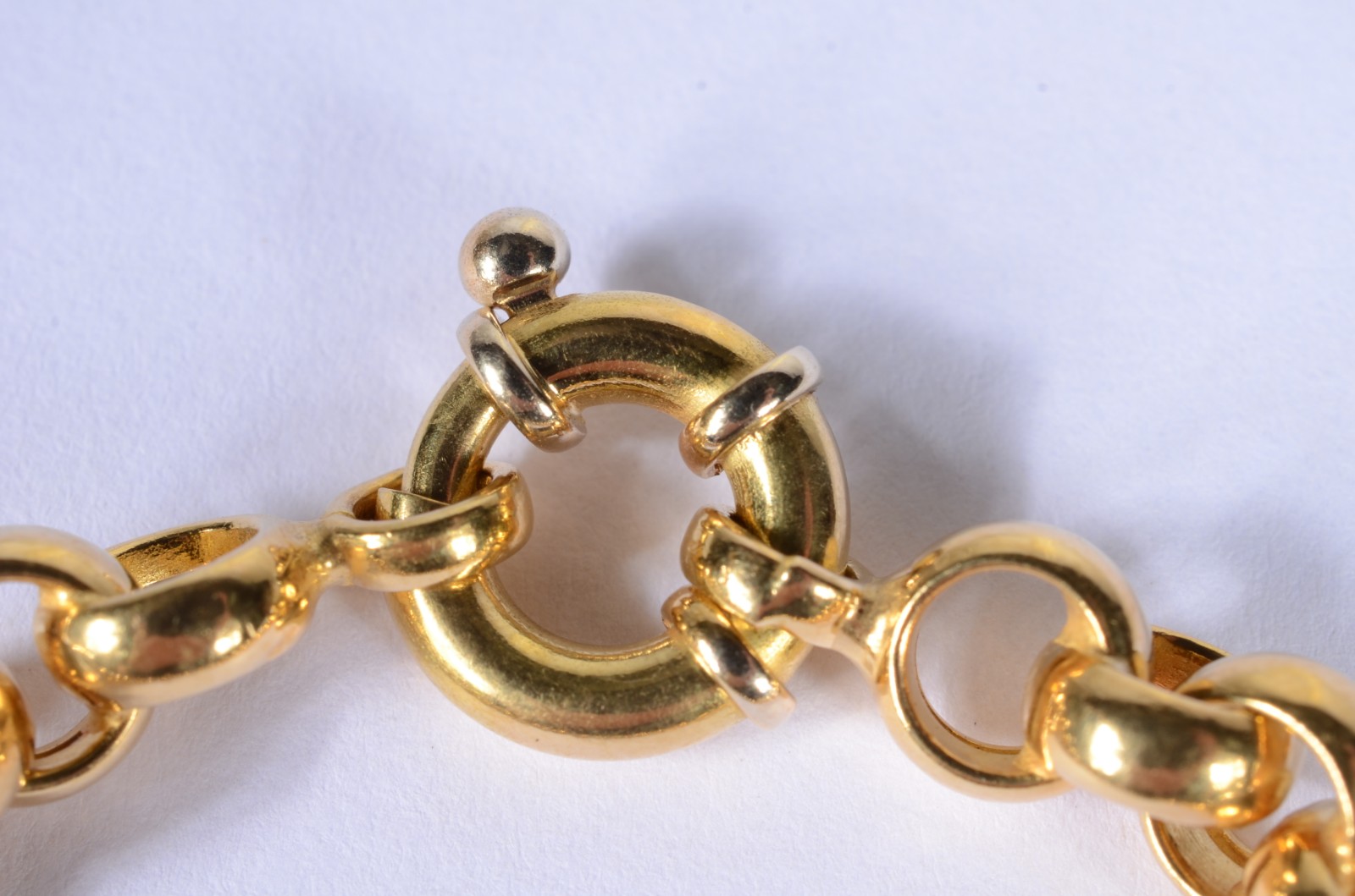 Pulseira de elos portugueses de ouro 18 k., contraste 750 mls, fecho... - foto 2 de 3