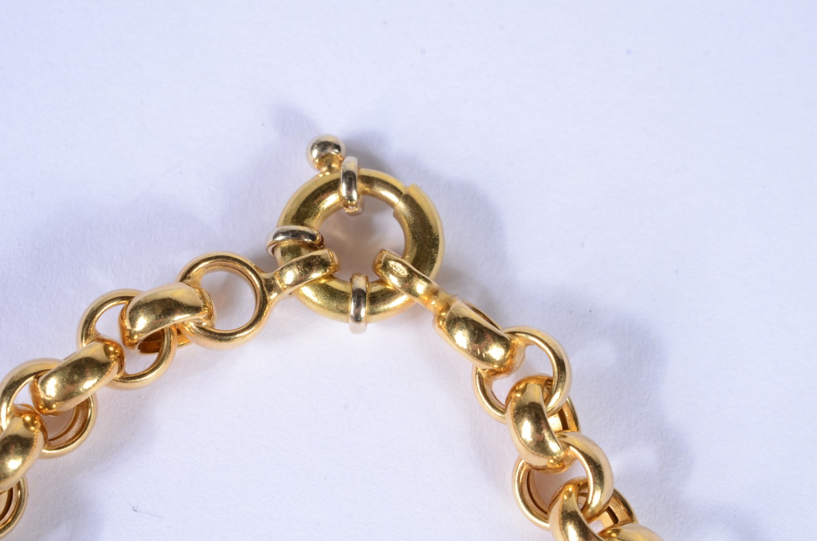 Pulseira de elos portugueses de ouro 18 k., contraste 750 mls, fecho... - foto 3 de 3