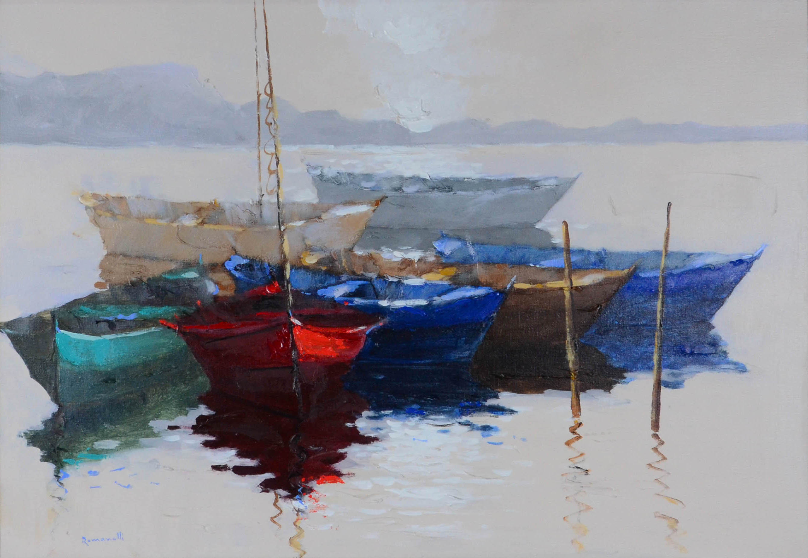 Armando Romanelli (1945), Marinha com barcos - foto 2 de 4