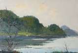 Oscar Tecídio (1926-1995), Lagoa de Piratininga - Óleo sobre eucatex.