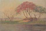Gérson de Azeredo Coutinho (1900-1967), Margens... - Óleo sobre tela. Assinado e datado, Corumbá - 1951. Sem moldura.