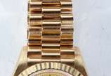 Rolex (1905),  - Relógio feminino de ouro 18k., Oyster Perpetual Lady Datejust watch, cristal de safira, President bracelet.