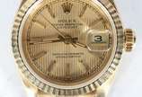 Rolex (1905),  - Relógio feminino de ouro 18k., Oyster Perpetual Lady Datejust watch, cristal de safira, President bracelet.