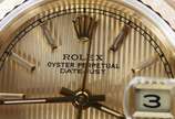 Rolex (1905),  - Relógio feminino de ouro 18k., Oyster Perpetual Lady Datejust watch, cristal de safira, President bracelet.
