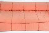 Forma (1950),  - Sofá/ cama modelo "STRIPS" da loja Forma, estofado e forrado com tecido na cor tijolo. Anos 70. Desbotado.