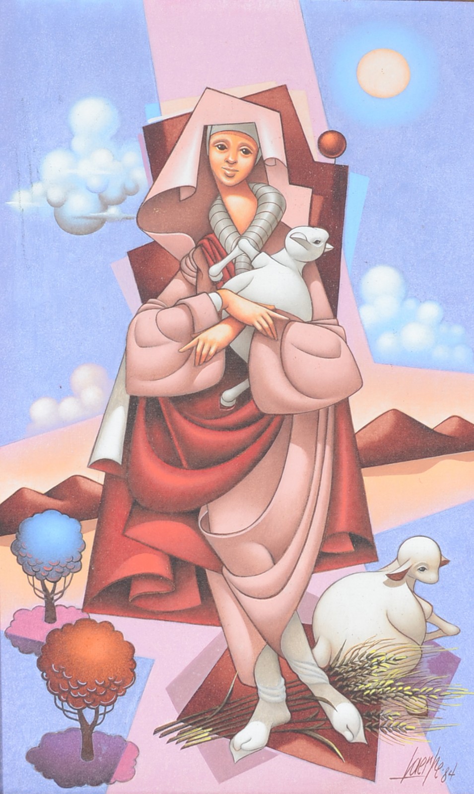 Laerpe Motta (1933), Pastora com carneiros - foto 1 de 4