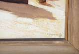 Francesco Brunocilla (1948), Barcos na areia - Óleo sobre tela. Datado 1984.