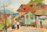 Geraldo Castro (1914-1922), Roupas no varal - Óleo sobre tela.