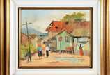 Geraldo Castro (1914-1922), Roupas no varal - Óleo sobre tela.