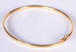 Pulseira "escrava" de ouro 18 k., contraste 720... - Pulseira "escrava" de ouro 18 k., contraste 720 mls. (Por motivos de segurança a peça não se encontra na loja).