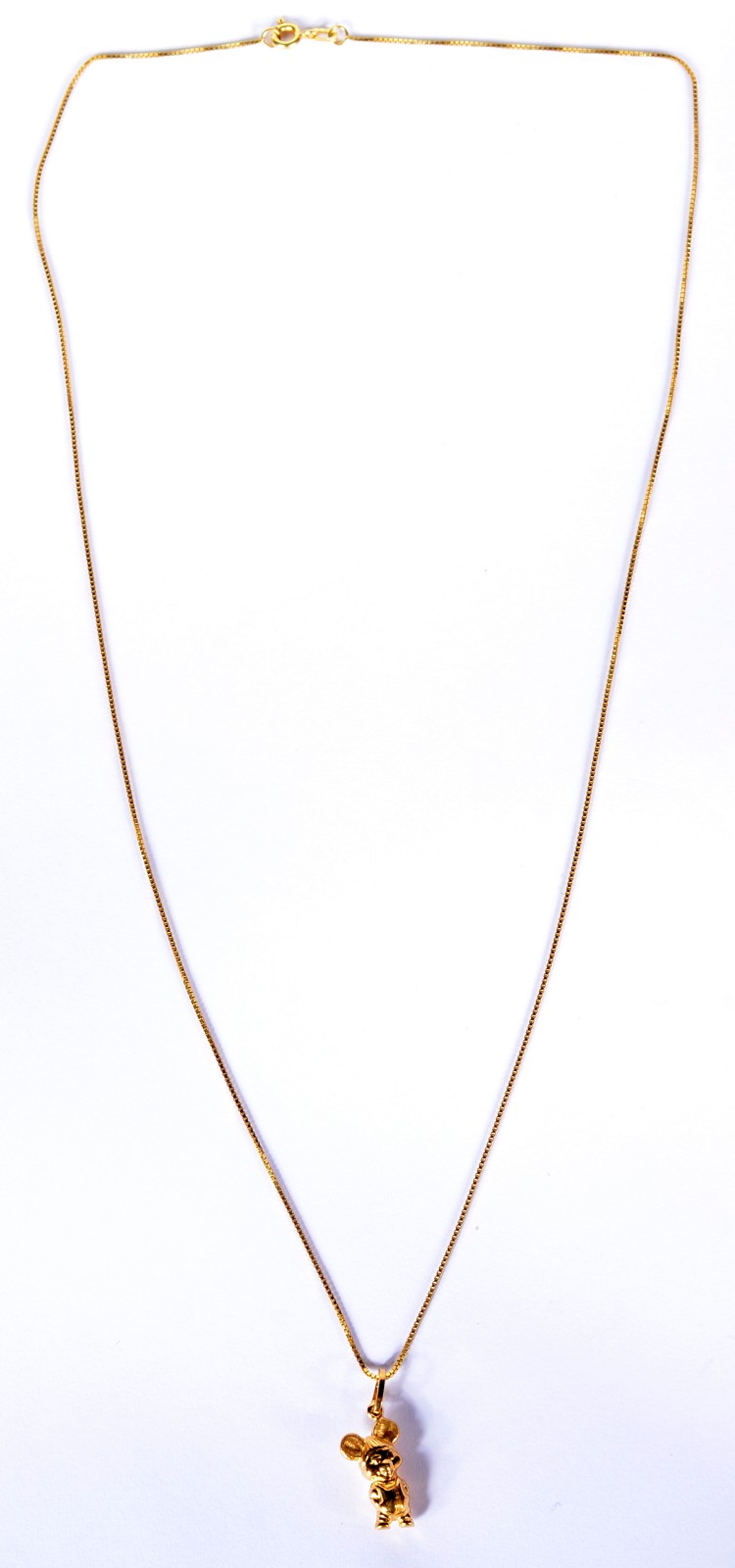 Colar com pendente de ouro 18 k., contraste 750 mls . (Por motivos de... - foto 2 de 5