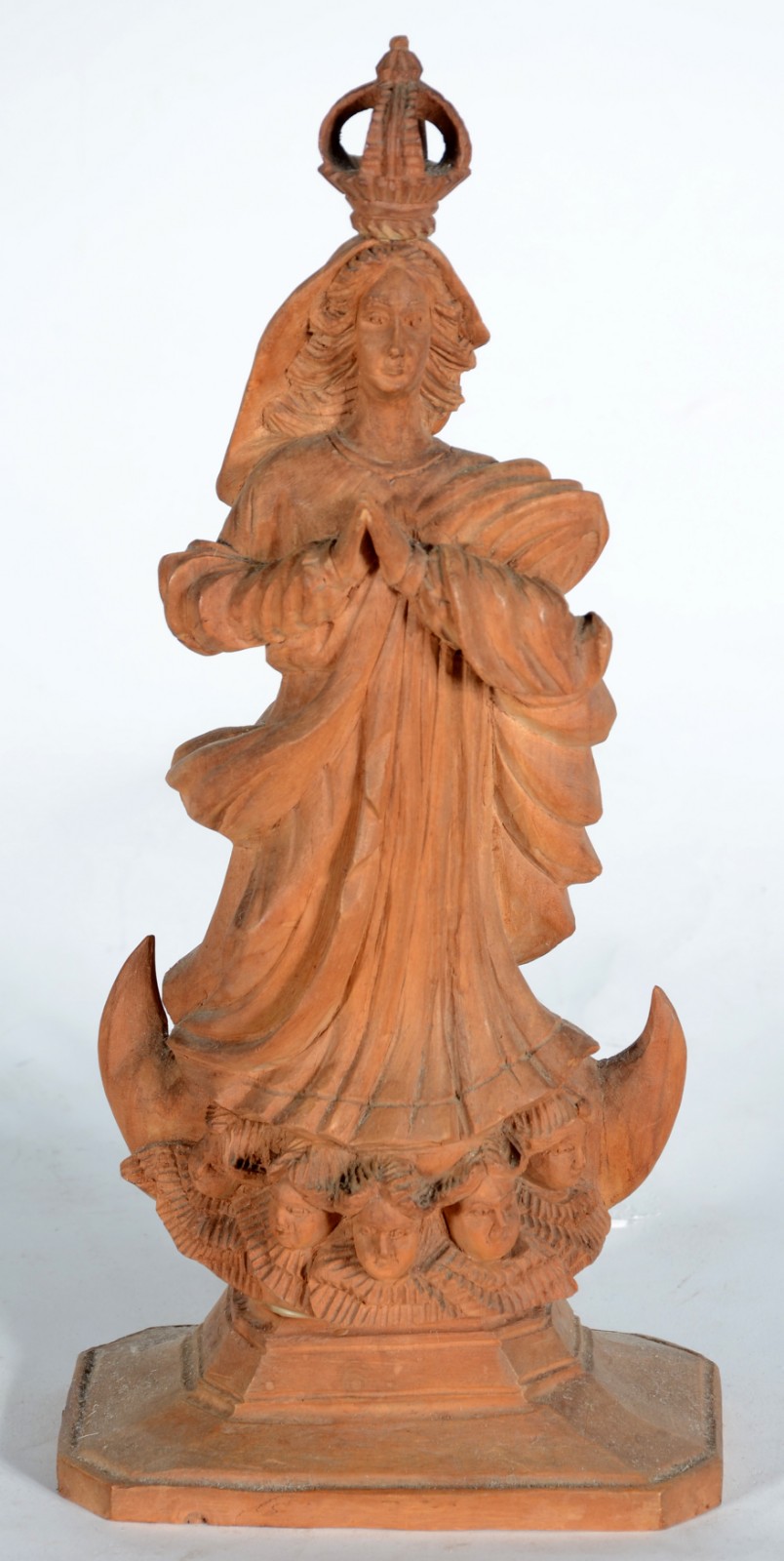 Arte popular - Escultura de madeira representando Nossa Senhora. - foto 1 de 6