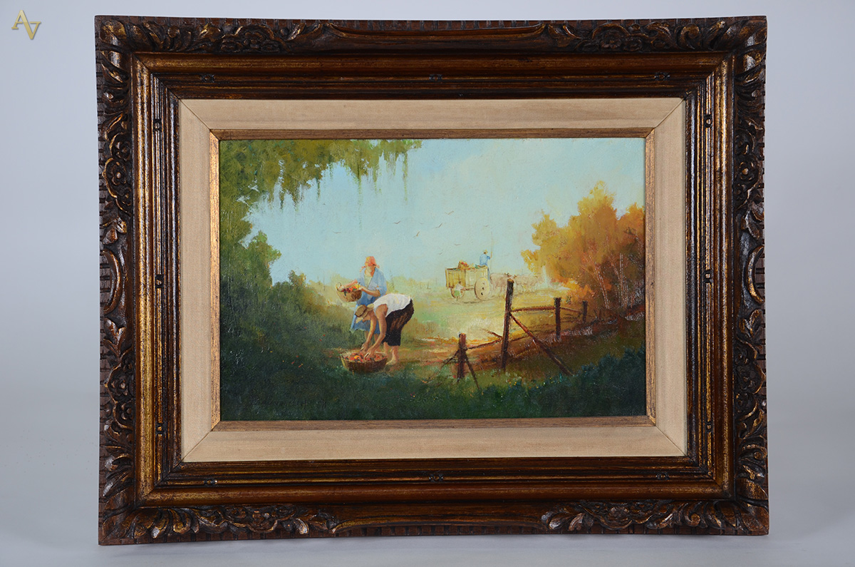 FRANCESCO BRUNOCILLA (1948) - Paisagem rural - ost - 27 x 41 - datado... - foto 1 de 4