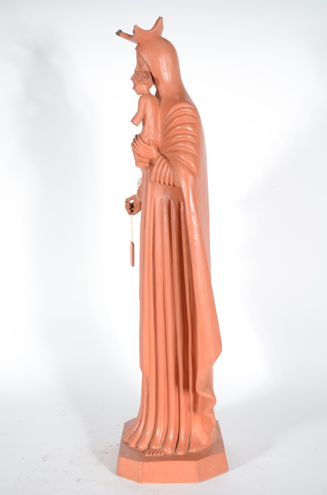 Arte popular - Escultura em barro cozido representando Nossa Senhora... - foto 2 de 10