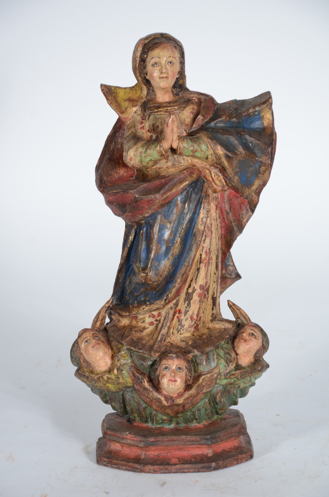 Nossa Senhora da Conceição - Imagem de madeira policromada. Minas... - foto 1 de 10