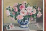 LUCILIA FRAGA, Flores - Óleo sobre tela.