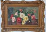 LUCILIA FRAGA, Flores - Óleo sobre tela.