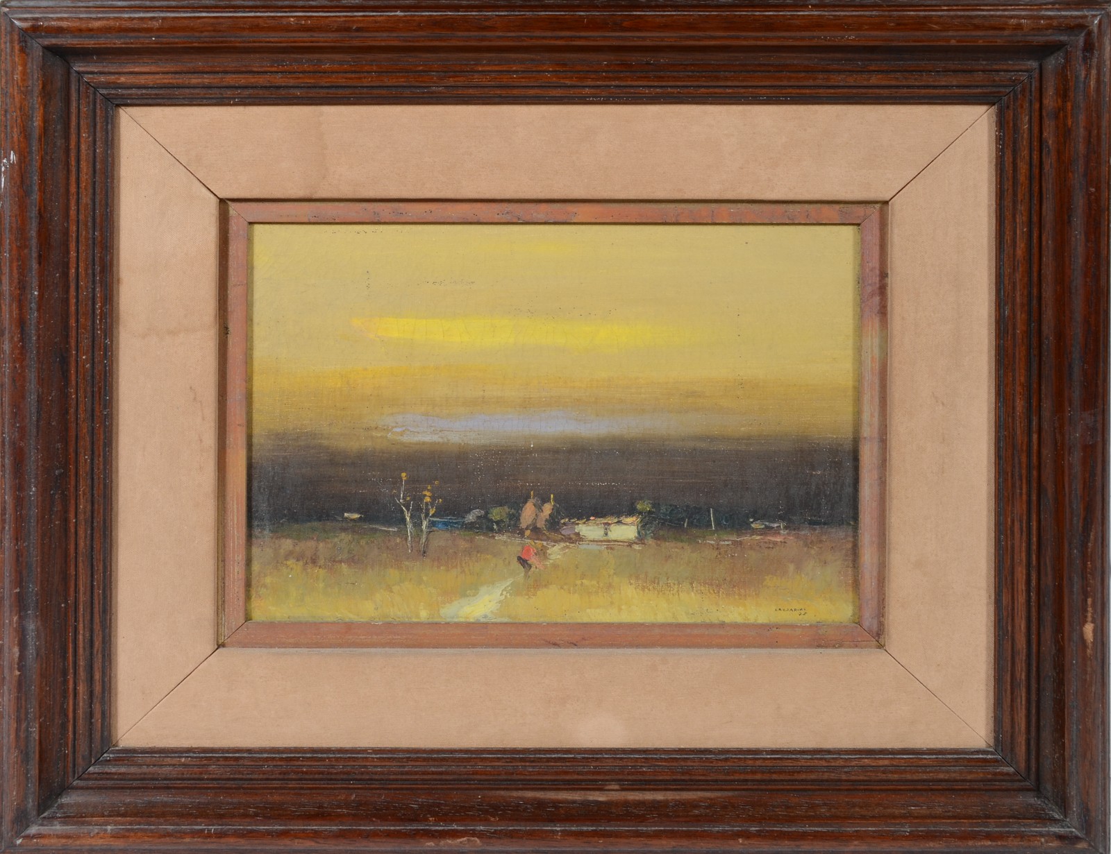  Domenico Lazzarini (1920-1987), Paisagem com casa - foto 2 de 4
